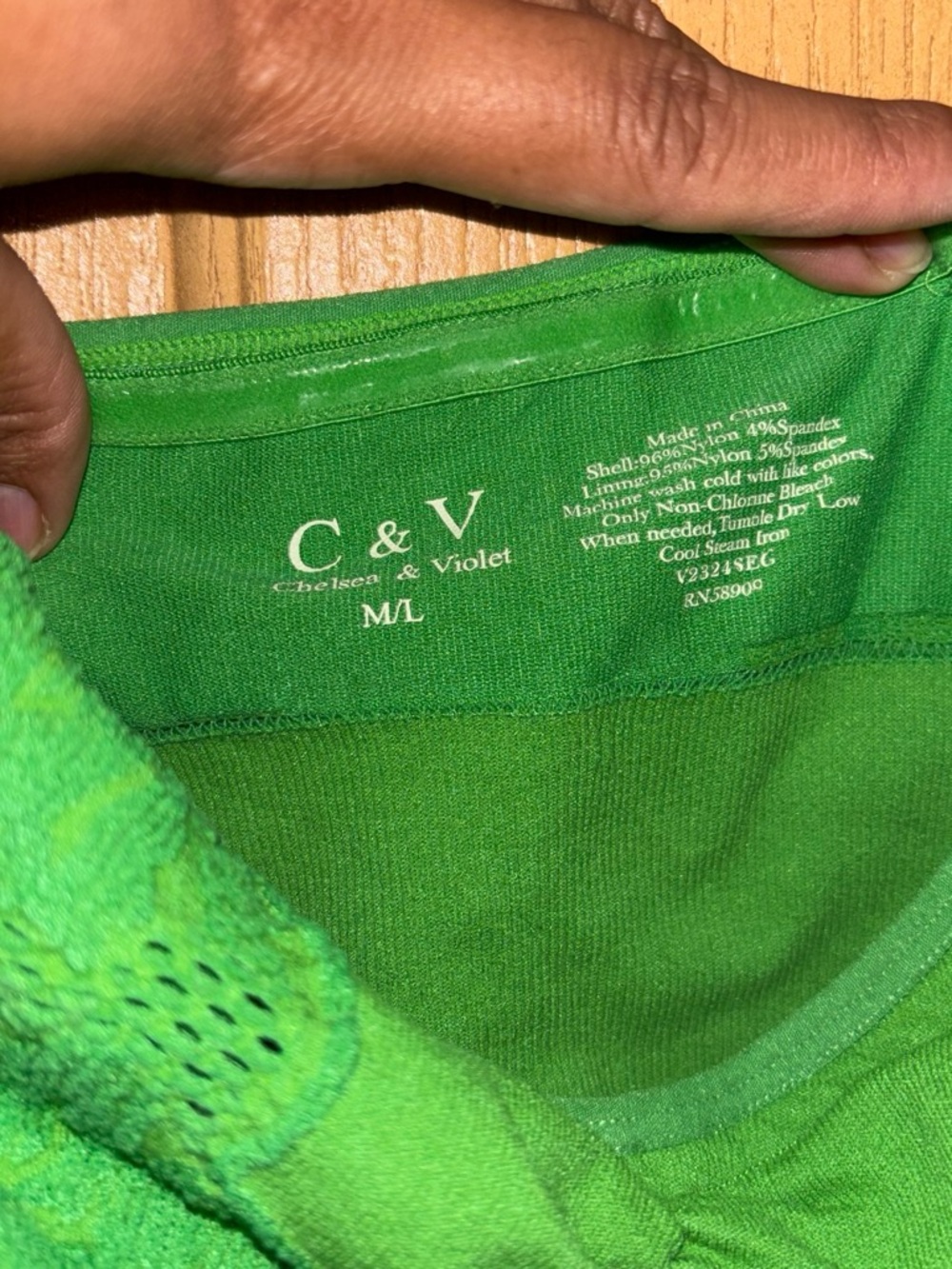 Chelsea & Violet Bright Green Cropped Knit Top
